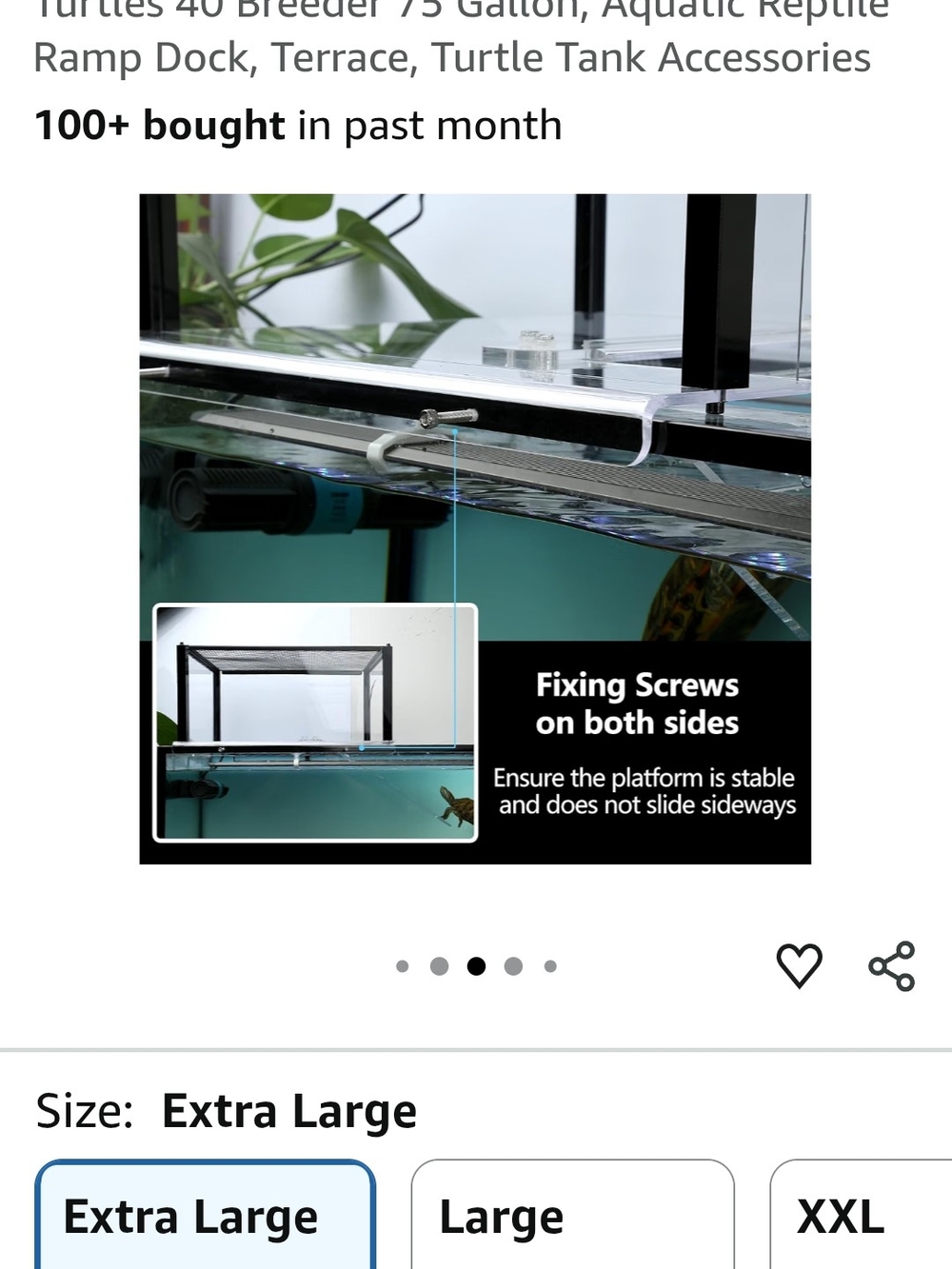 Clear Acrylic Turtle Ramp and Dock with Ramp - Picture 5 of 5